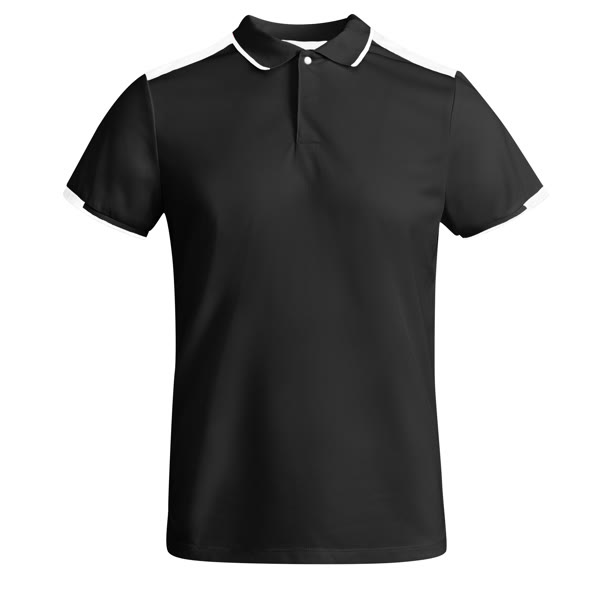 Polo bicolor Tamil en color negro/blanco